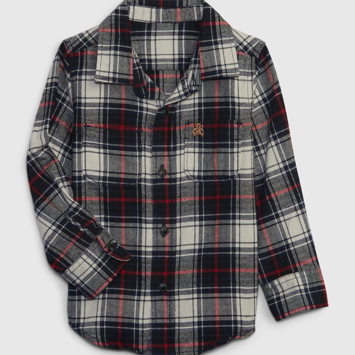 GAP - Camisa GAP Franela V2 Manga Larga Toddler Niño Azul