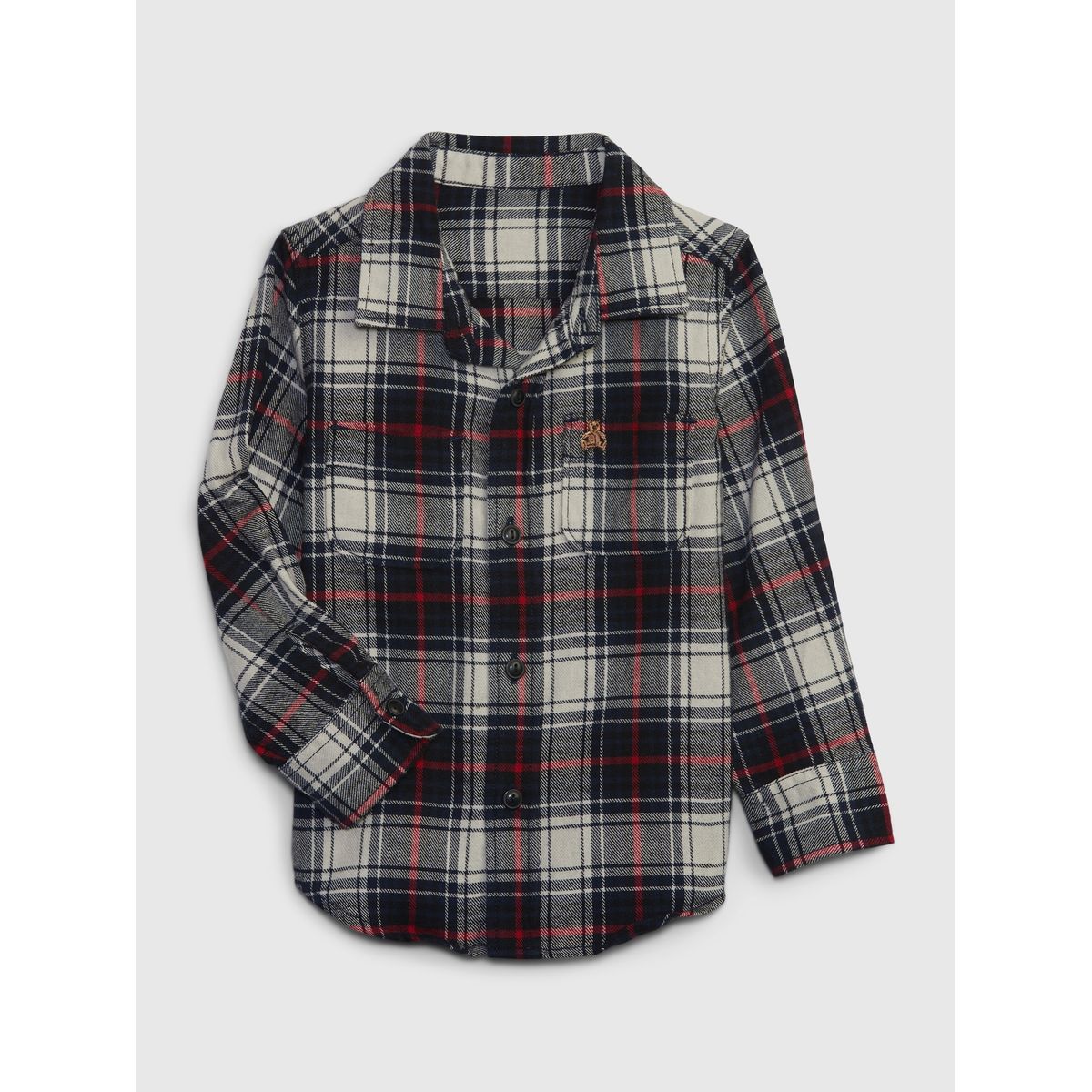 GAP - Camisa GAP Franela V2 Manga Larga Toddler Niño Azul