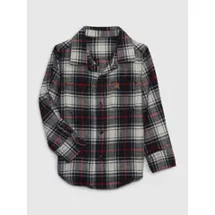 GAP - Camisa Franela V2 Manga Larga Toddler Niño Azul