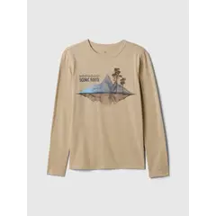 GAP - Polera Niño Gráfica Beige