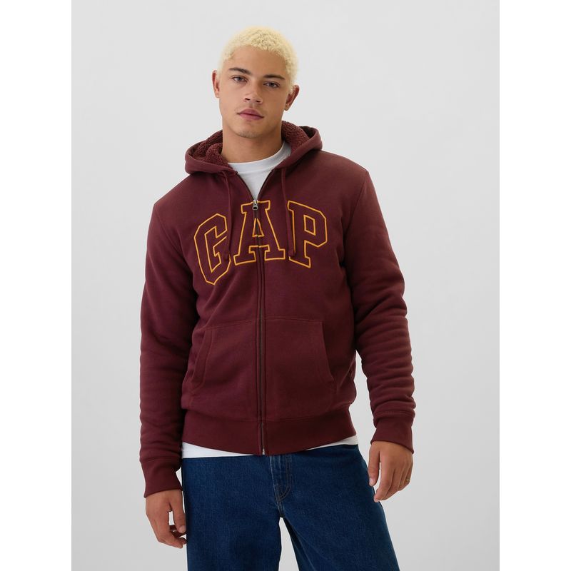 GAP - Polerón Hombre Logo Sherpa Rojo