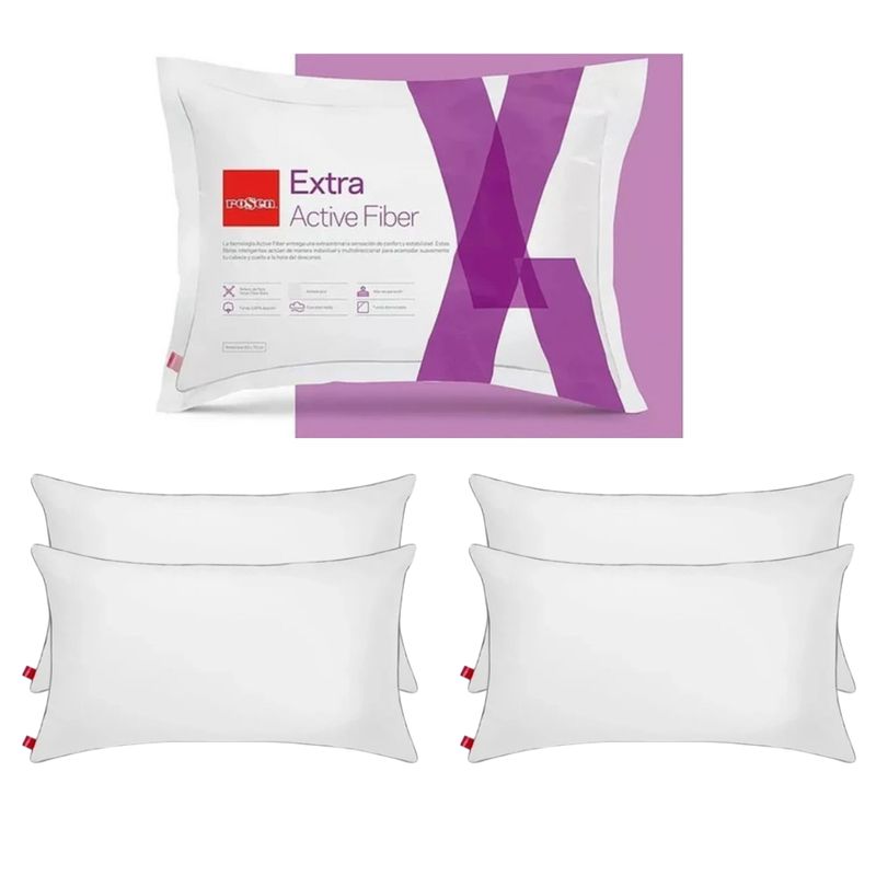 ROSEN - Pack De 4 Almohadas Rosen Extra 50x70 Cm