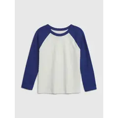 GAP - Polera Niño Colorblock Blanco