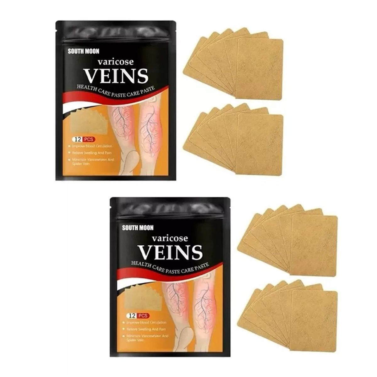 GENERICO - 24 Parche Pierna Para Tratamiento De Venas Varicosas Varices