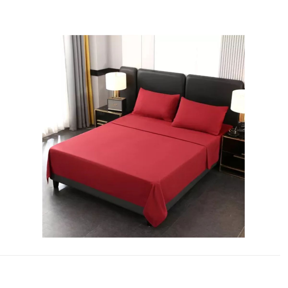 GENERICO - Sabana De 1 Plaza 144 Hilos Rojo Liso