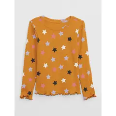 GAP - Polera Niña Ribbed Print Multicolor