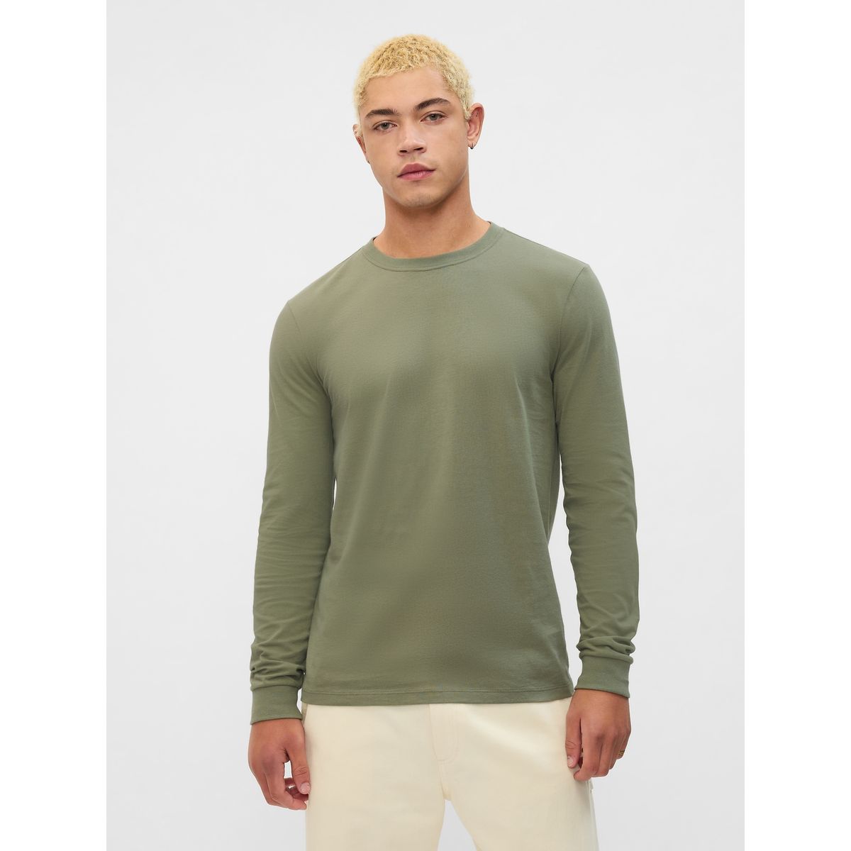 GAP - Polera Hombre Crewneck Verde