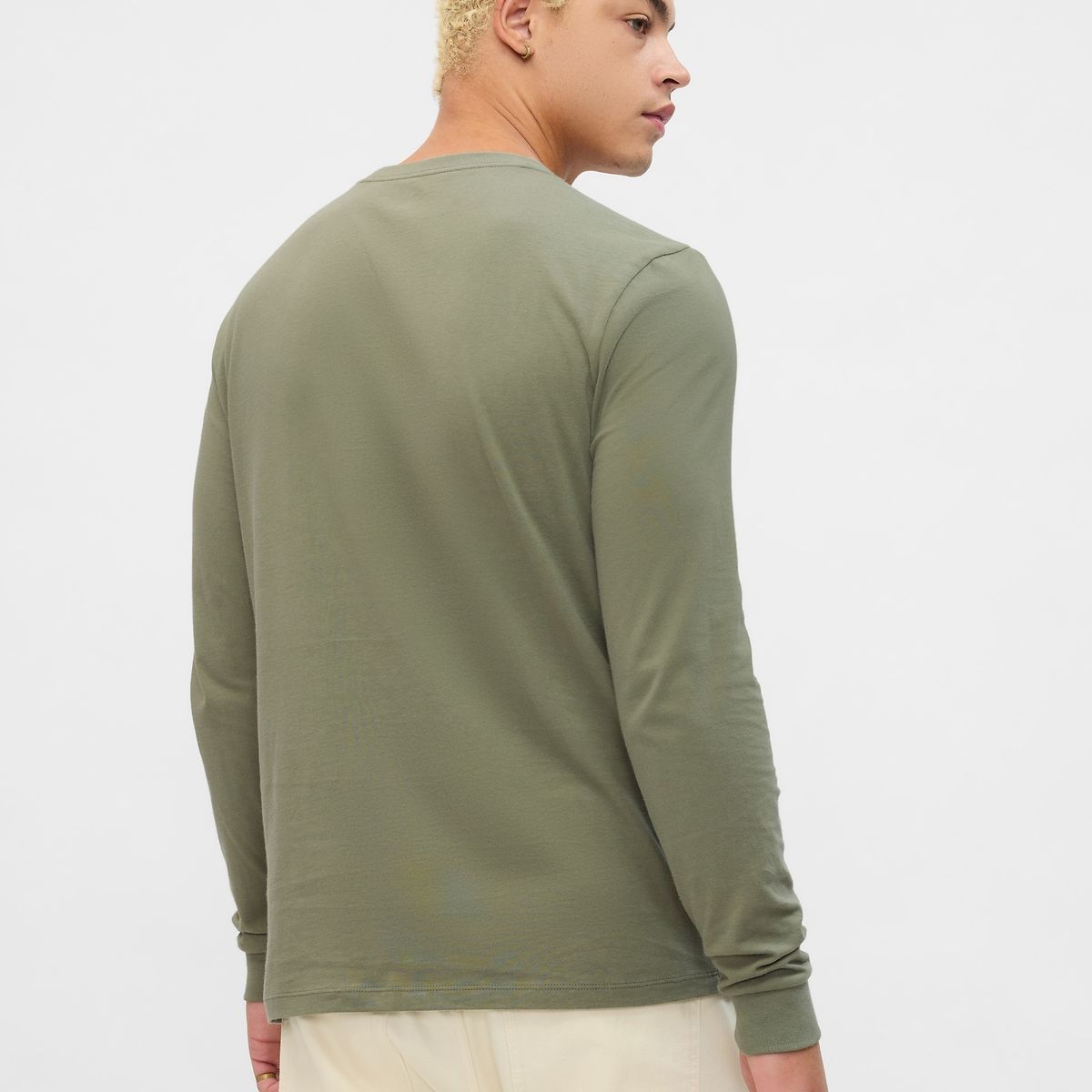 GAP - Polera Hombre Crewneck Verde