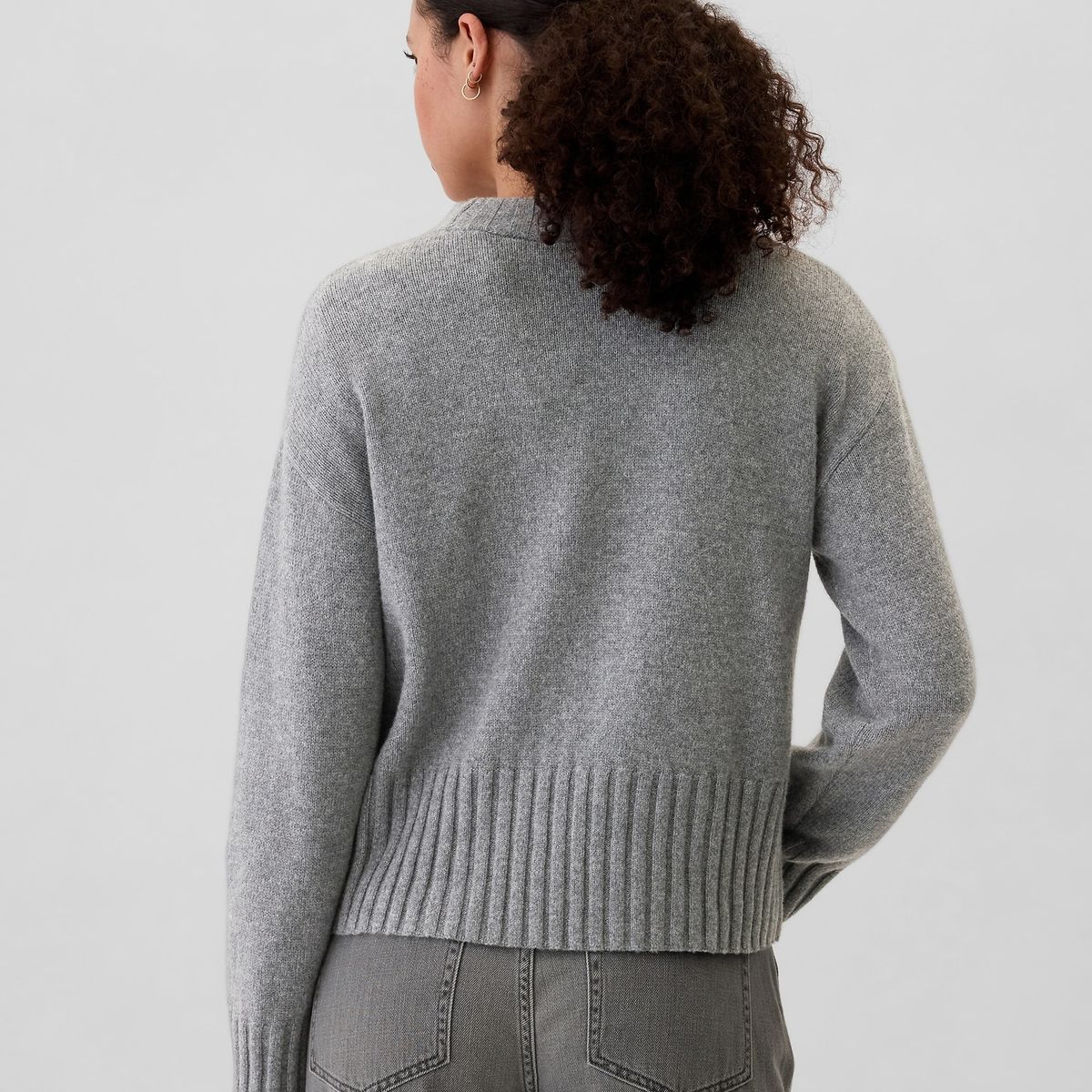 GAP - Sweater Mujer Rib Gris