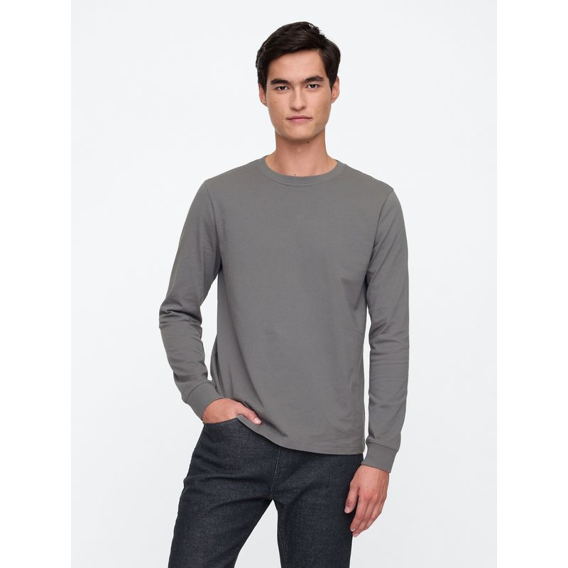 GAP - Polera Hombre Crewneck Gris