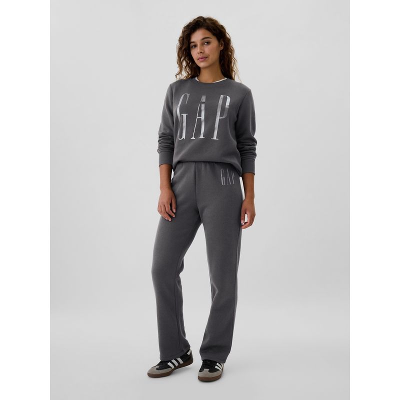 GAP - Pantalón De Buzo Mujer Logo Gris