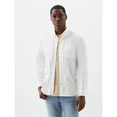GAP - Camisa Hombre Popelina Blanco