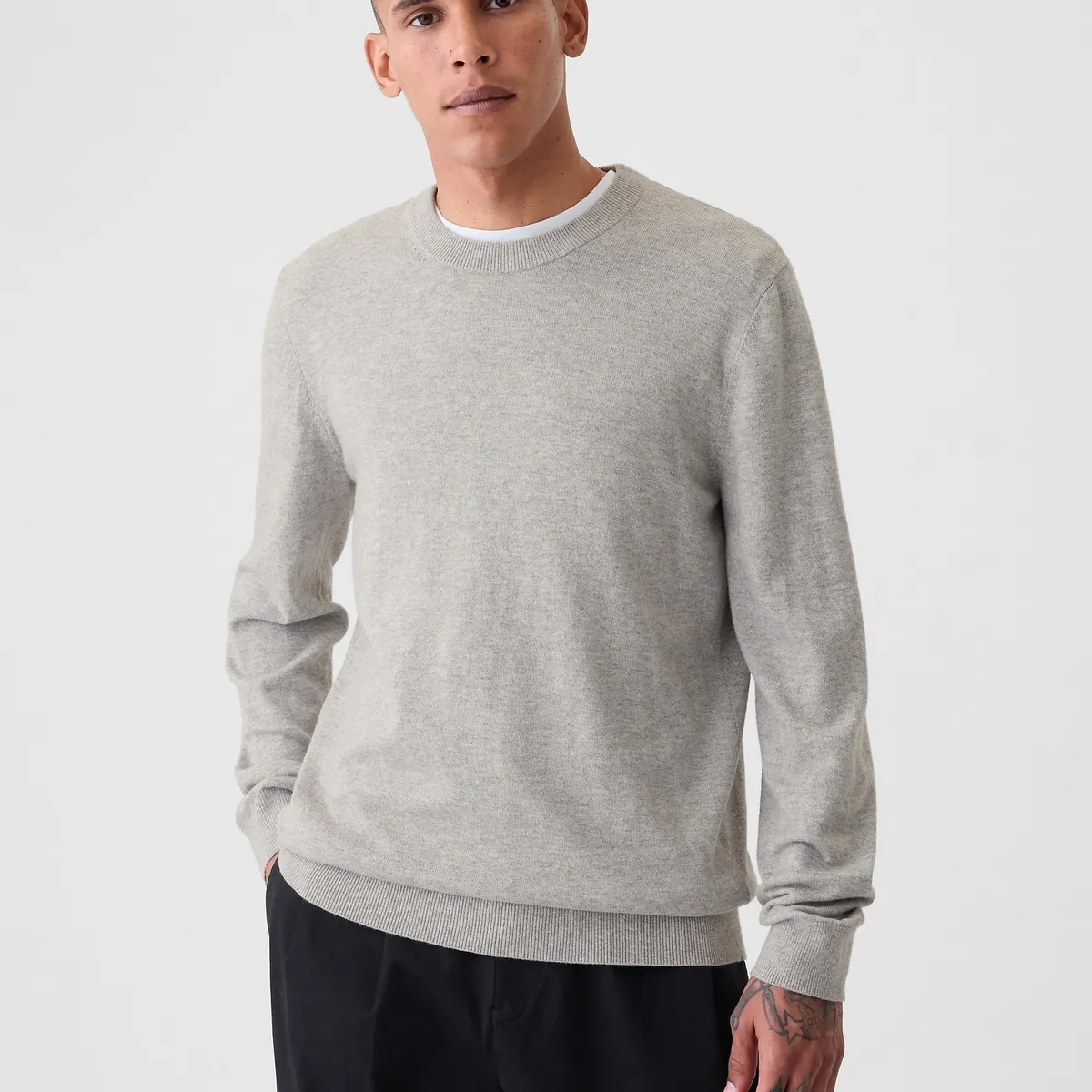 GAP - Sweater Hombre Crewneck Gris