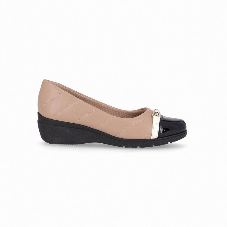 Zapato Mujer Negro/Nude Beth 931