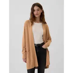 GAP - Sweater Mujer Cárdigan Long Beige