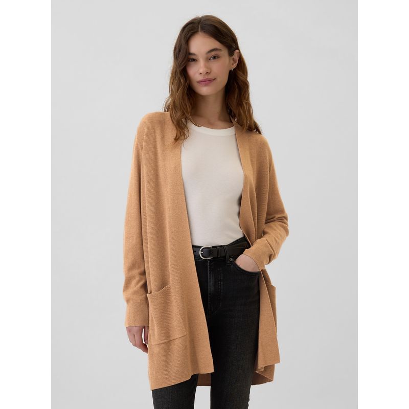 GAP - Sweater Mujer Cárdigan Long Beige