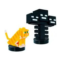 MINECRAFT - PACK DE 2 FIGURAS TIMBRE - GATO ATIGRADO