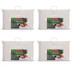 CELTA - Almohada Pack 4 Bamboo Viscoelástica 60x40 Cm