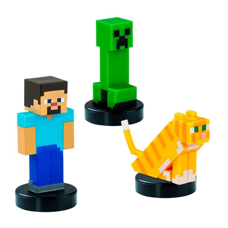 MINECRAFT - PACK DE 3 FIGURAS TIMBRE MINECRAFT - STEVE