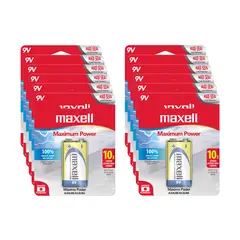 MAXELL - Pack 12 Pilas 9 Voltios