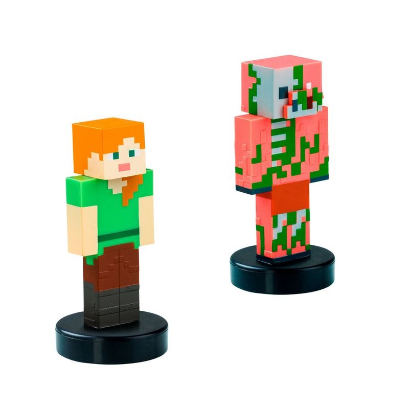 MINECRAFT - PACK DE 2 FIGURAS TIMBRE MINECRAFT - ALEX