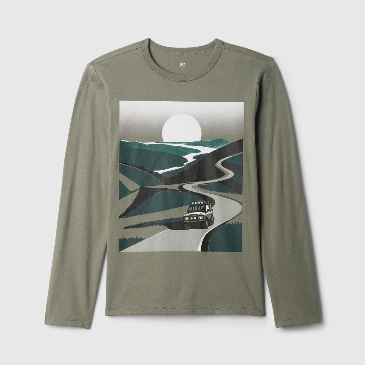 GAP - Polera Gap Gráfica Manga Larga Niño Verde