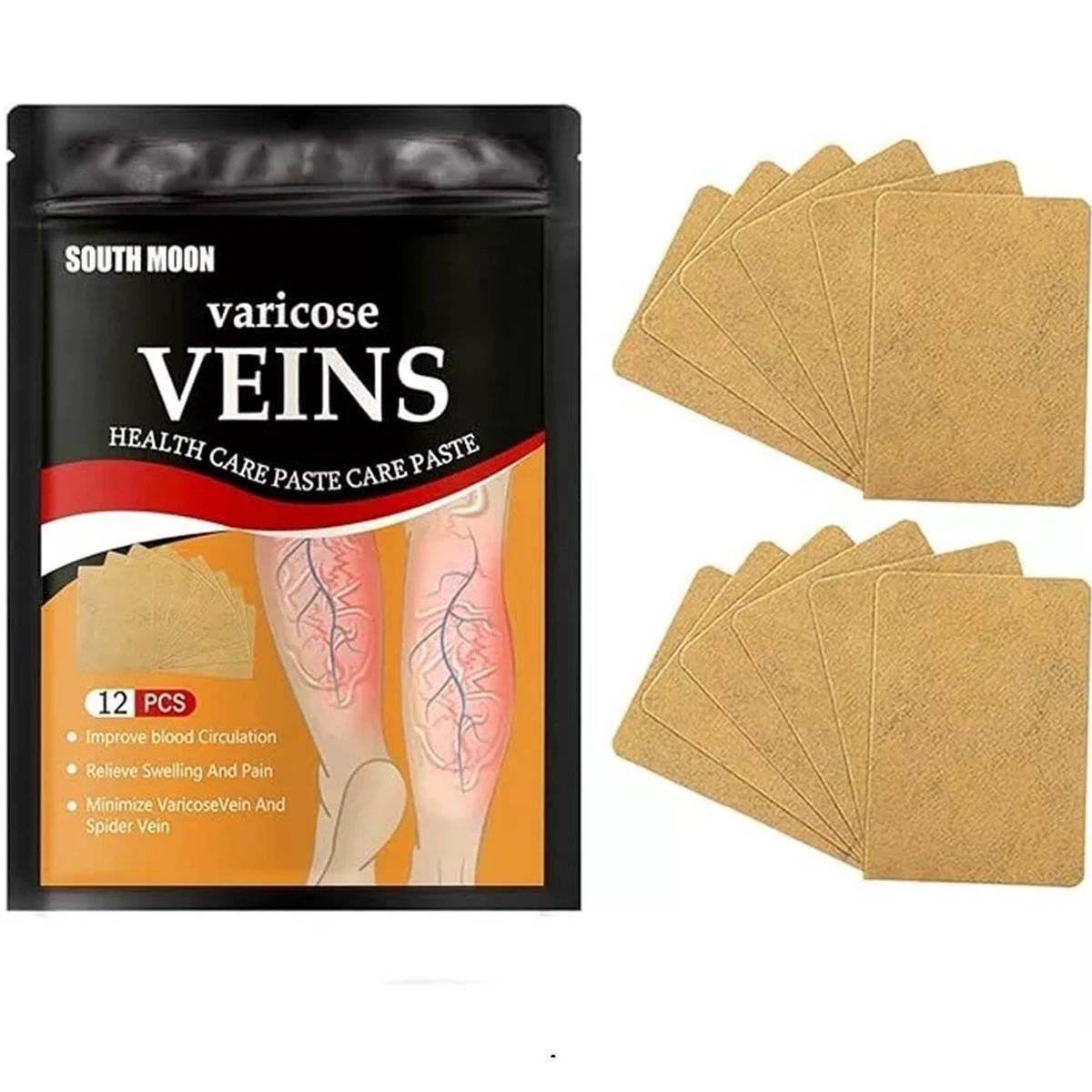 GENERICO - 60 Parche Pierna Para Tratamiento De Venas Varicosas Varices