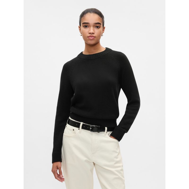 GAP - Sweater Mujer Crewneck Negro