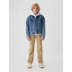 GAP - Jeans Niño Straight Cotelé Café