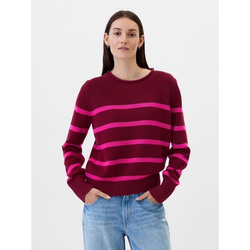 GAP - Sweater Mujer Roll Rojo