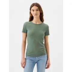 GAP - Polera Mujer Ribbed Verde