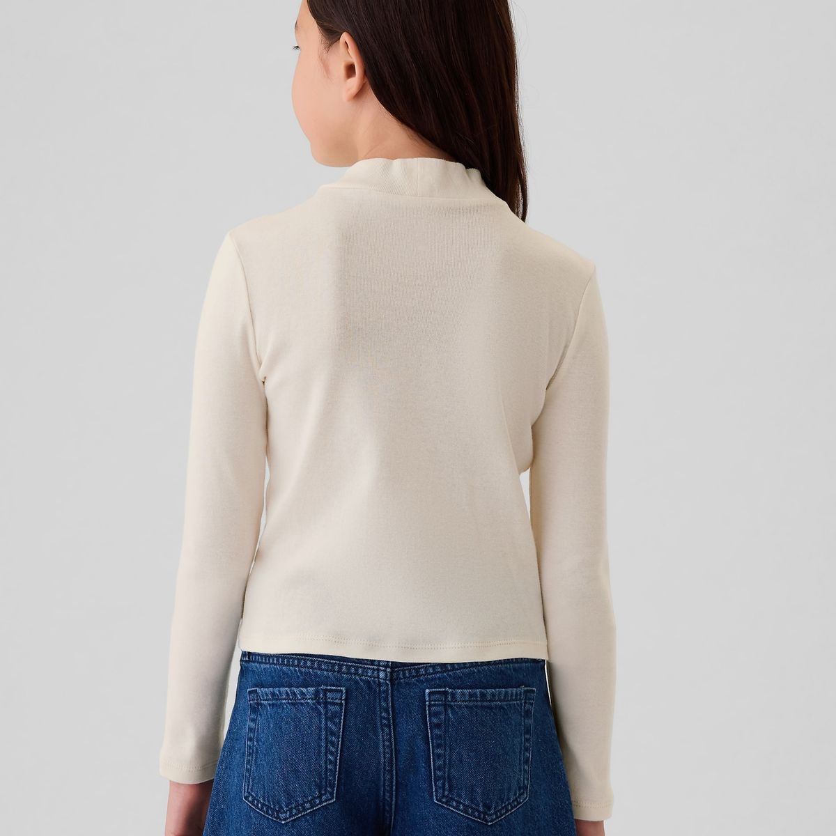 GAP - Polera GAP Rib Mockneck Manga Larga Niña