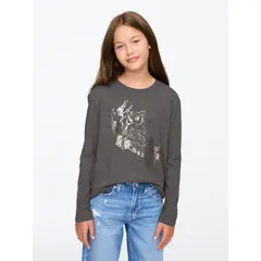 GAP - Polera Niña Gráfica Gris_.