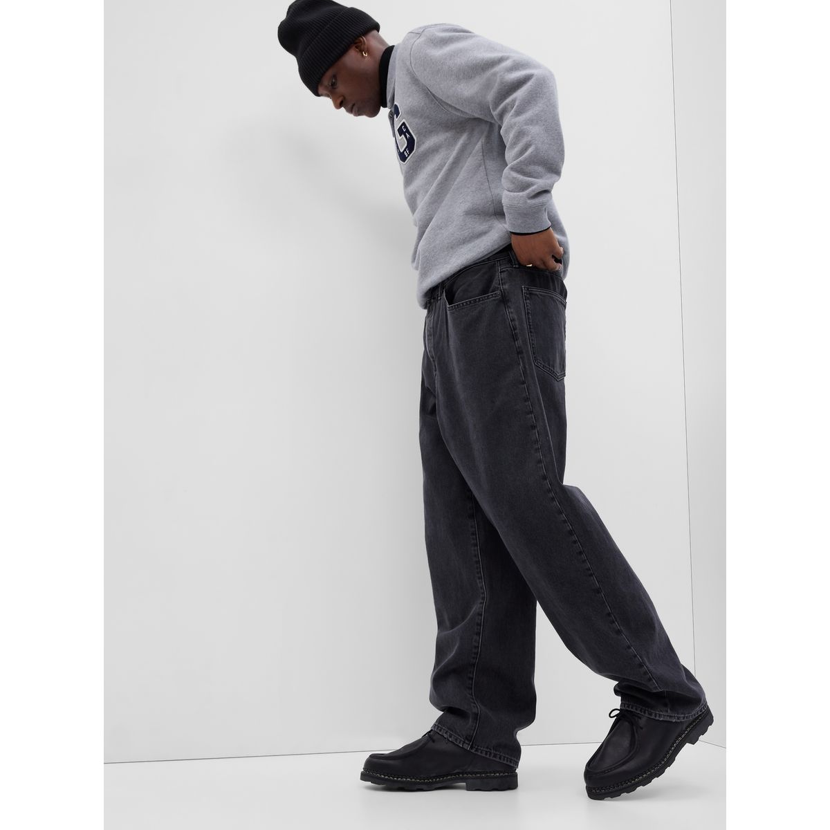 GAP - Jeans Hombre Baggy Negro