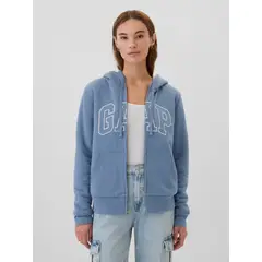 GAP - Polerón Mujer Logo Sherpa Azul