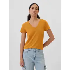 GAP - Polera V-Neck Manga Corta Mujer