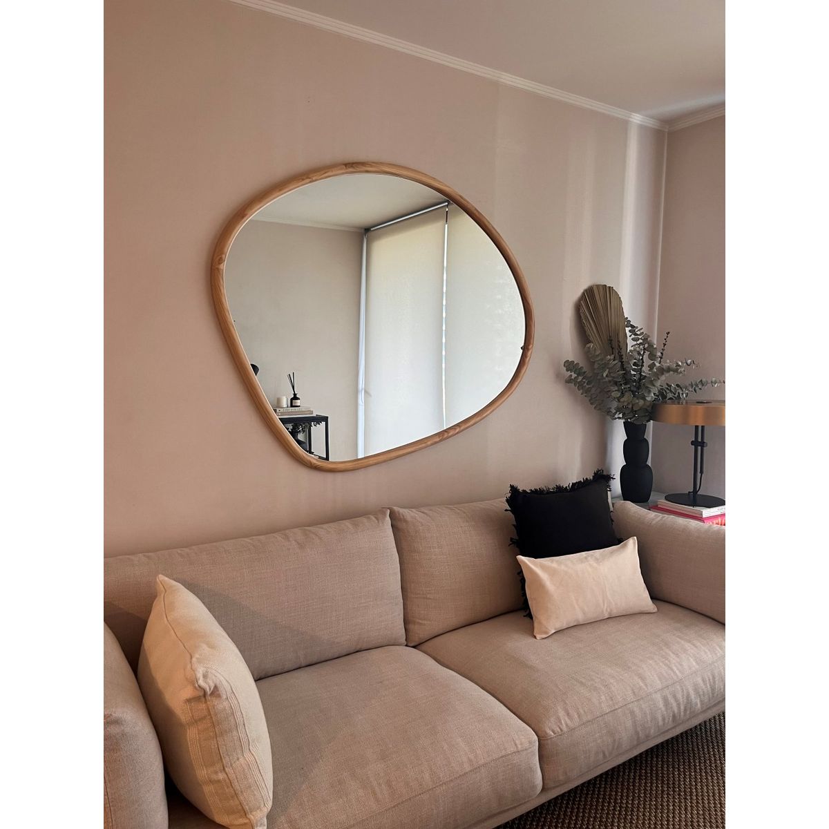 GENERICO - Espejo Madera Irregular 100x136 cm Pared Lombok