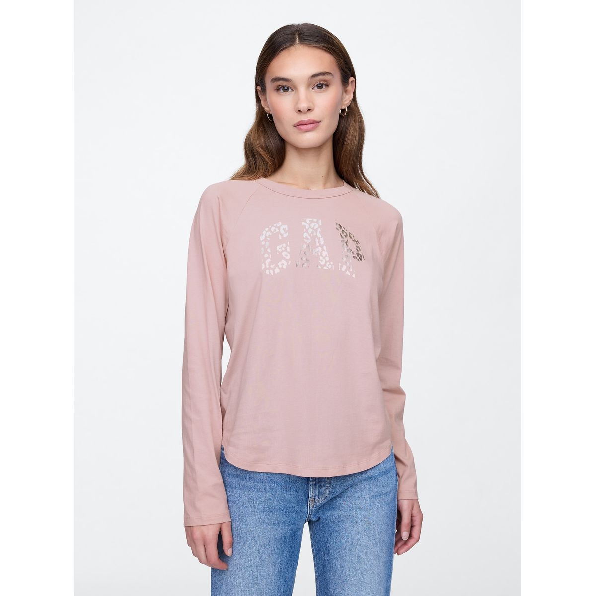 GAP - Polera Mujer Logo Rosa