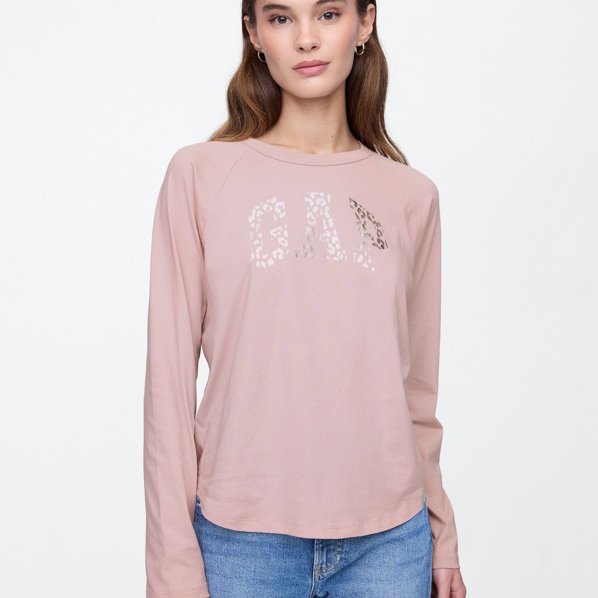 GAP - Polera Mujer Logo Rosa