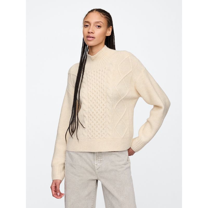 GAP - Sweater Mujer Mockneck Beige