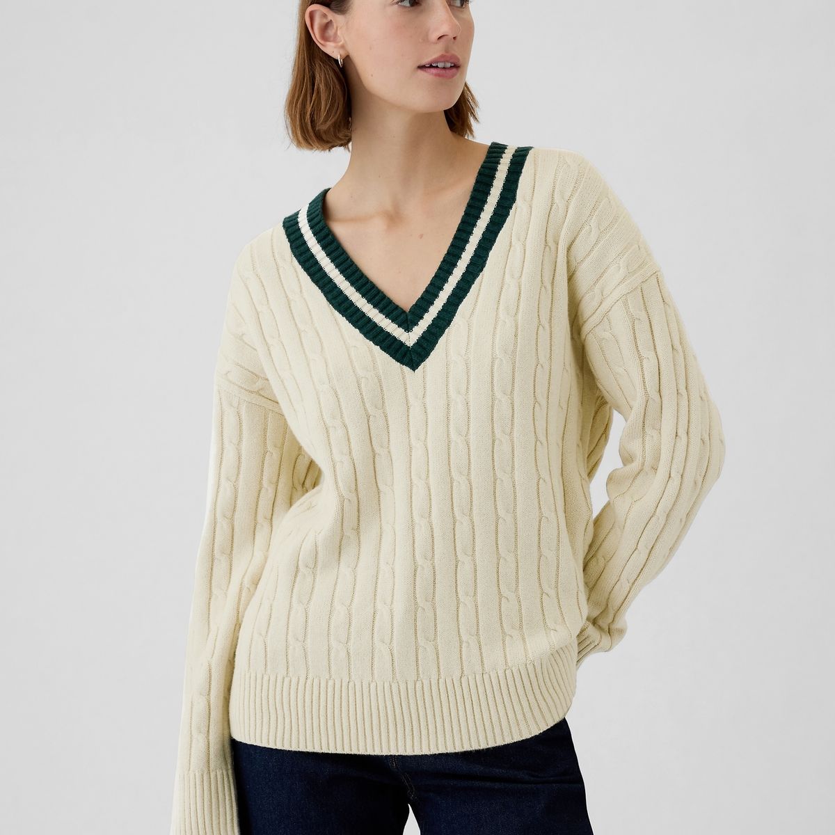 GAP - Sweater Mujer Varsity Beige