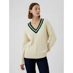 GAP - Sweater Mujer Varsity Beige