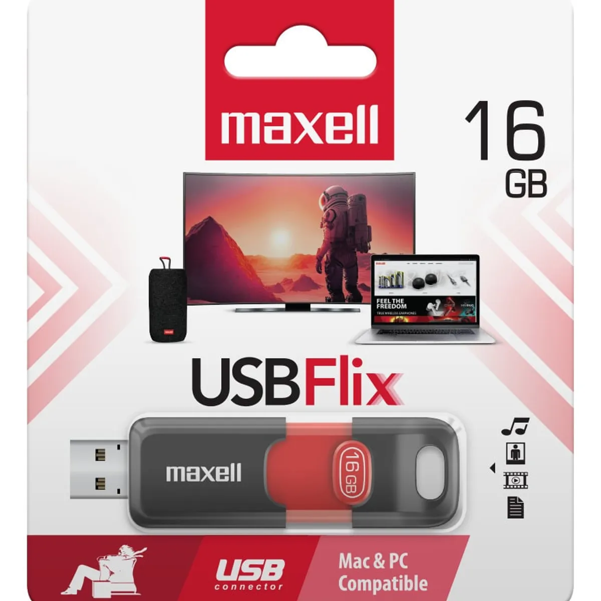 MAXELL - Pack 3 Pendrive Maxell Flix 16gb 2.0