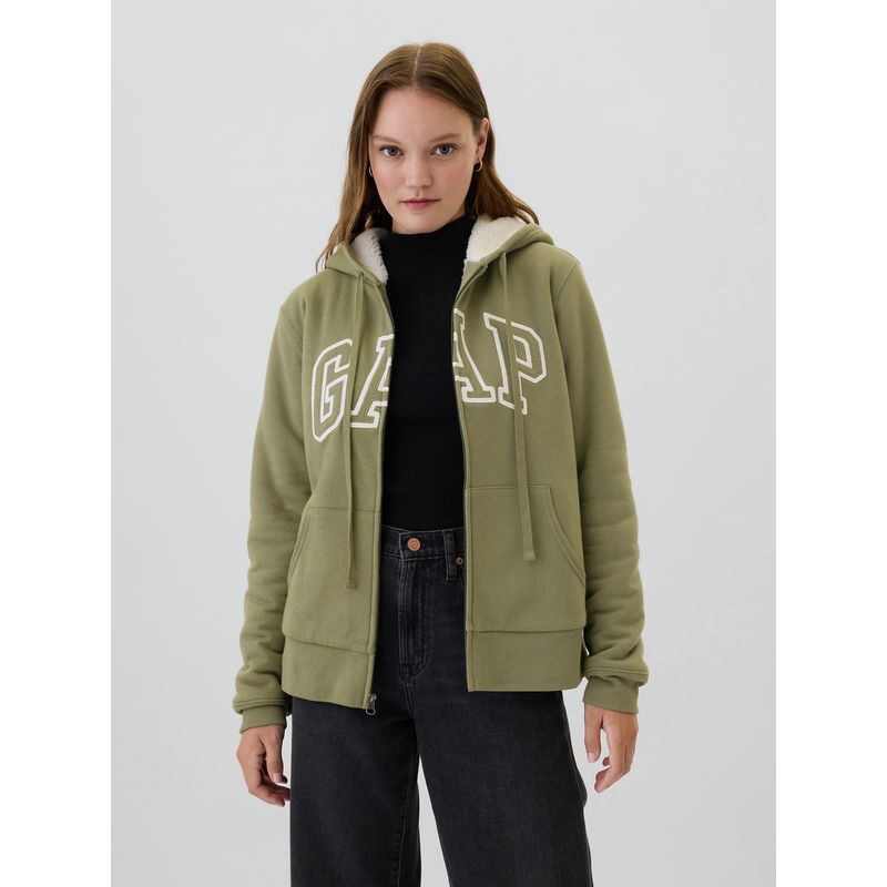 GAP - Polerón Mujer Logo Sherpa Verde