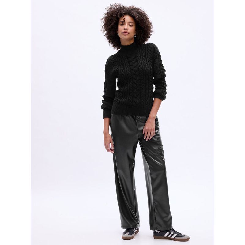 GAP - Sweater Mujer Cuello Alto Negro