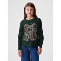 Polera Niña Gráfica Verde