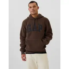 GAP - Polerón Hombre Logo Sherpa Café