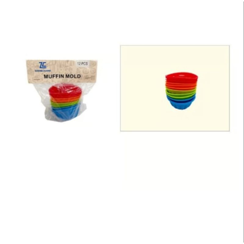 GENERICO - Molde De Silicona Muffins 4,5Cm 12 Unid