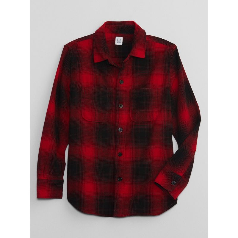 GAP - Camisa Niño Franela Rojo