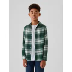 GAP - Camisa Niño Franela Verde